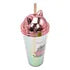 Vaso Tapa Gato Y Popote Pack 4 Piezas Sm22hat289