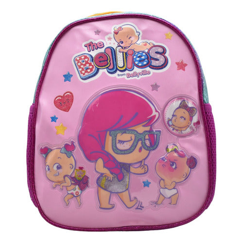 Mini Mochila The Bellies Bellie Beth Kit 2pz Brillos Famosa Rosa Estampado