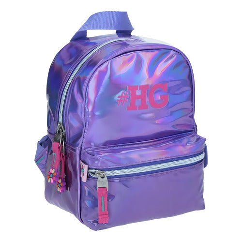 Mochila Mini Backpack Happy Girl Hg Tornasol Violeta Chenson