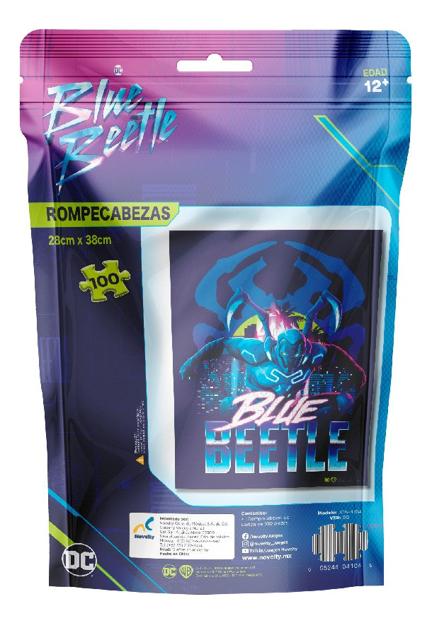 Dc Blue Beetle Rompecabezas De Bolsa 100pz 28x38cm Novelty