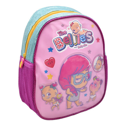 Mini Mochila The Bellies Bellie Beth Kit 2pz Brillos Famosa Rosa Estampado