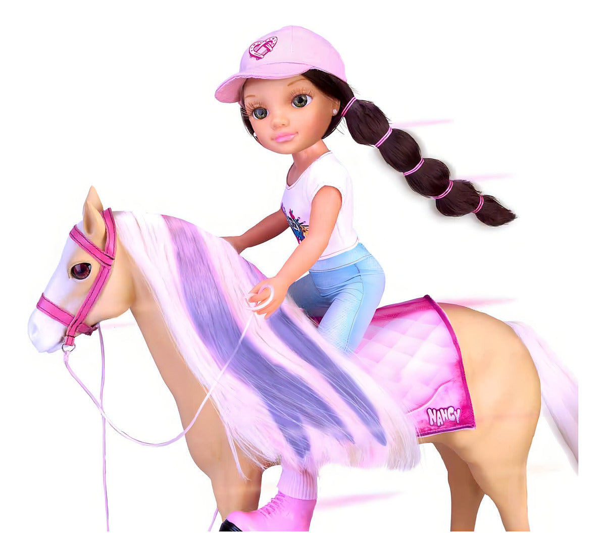 Nancy Un Dia Con Su Caballo Con Accesorios 42cm Famosa