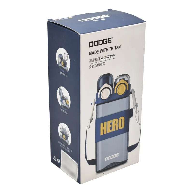 Botella De Tritan Doble Boquilla Hero 570ml Sm22hat414