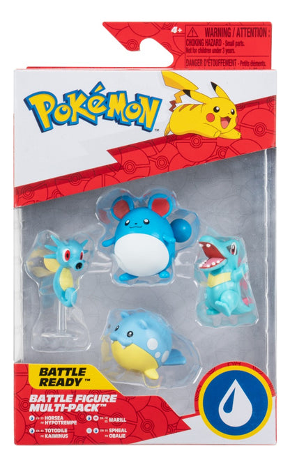 Pack 4 Figuras Battle Wave1 Pokemon
