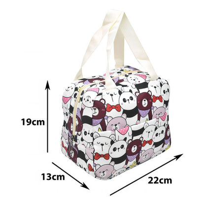 Mochila Escolar Lluvia 22L Blanca Estampada con Lonchera y Lapicera