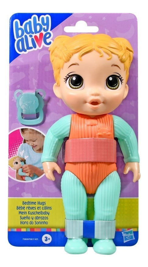 Muñeca Baby Alive Sueño Y Abrazos Cabello Rubio 24 Cm 3