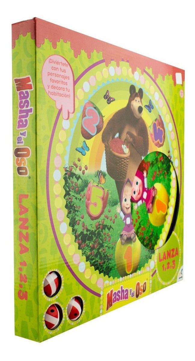 Masha Y Oso Juguete Lanza 1,2,3 Practica De Punteria Novelty