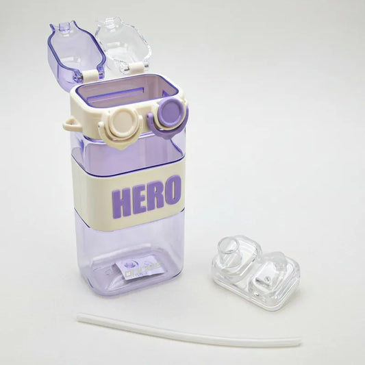Botella De Tritan Doble Boquilla Hero 570ml Sm22hat414