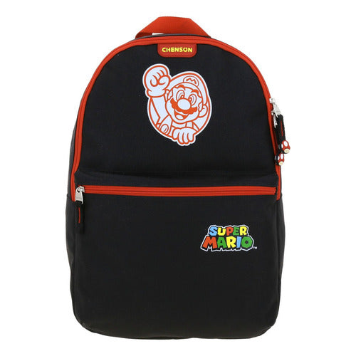 Mochila Escolar Grande Chenson Mario Bros Logo Tonsky Mb66505-3