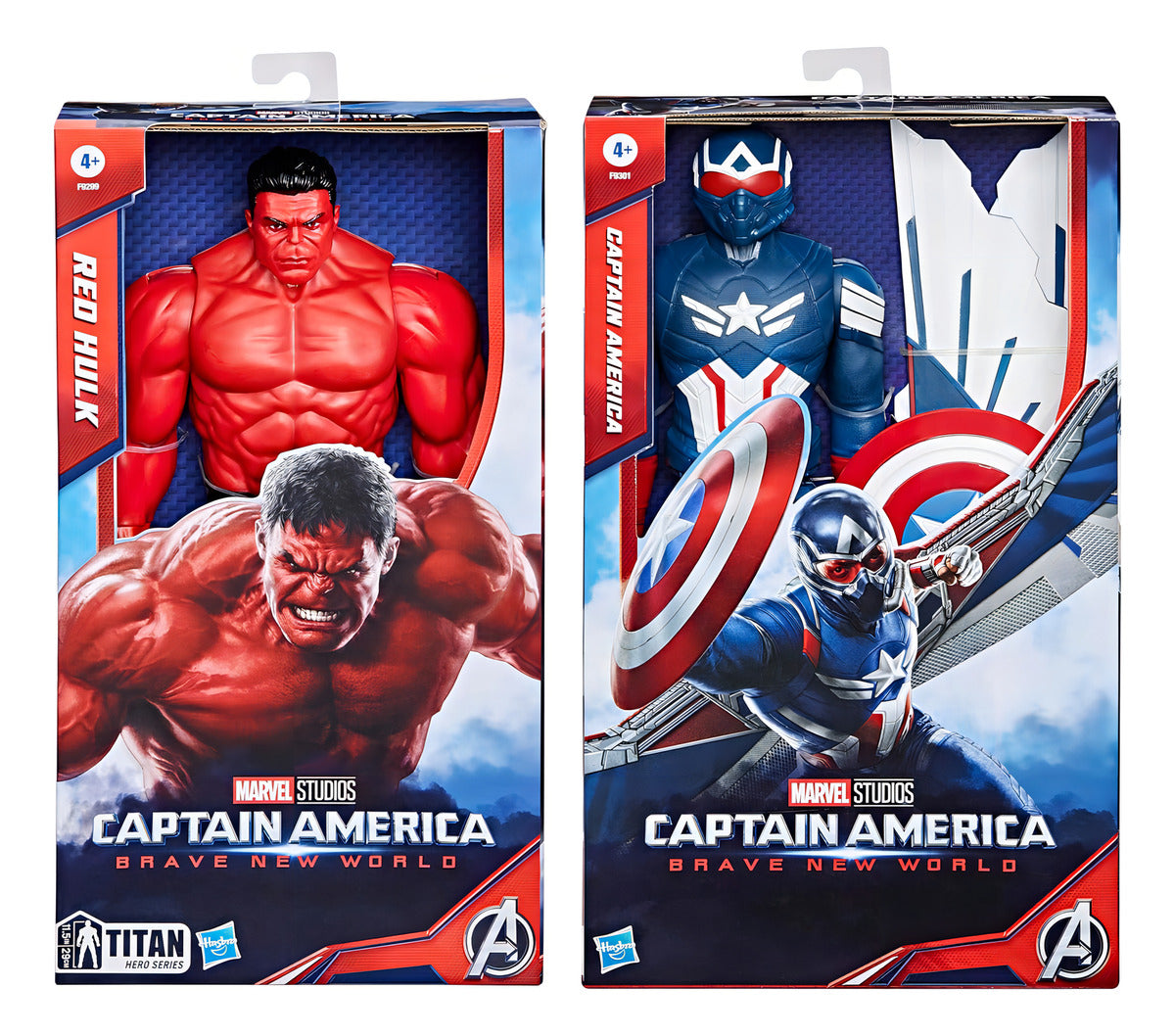 Marvel Pack Capitan America Y Red Hulk 29cm Hasbro
