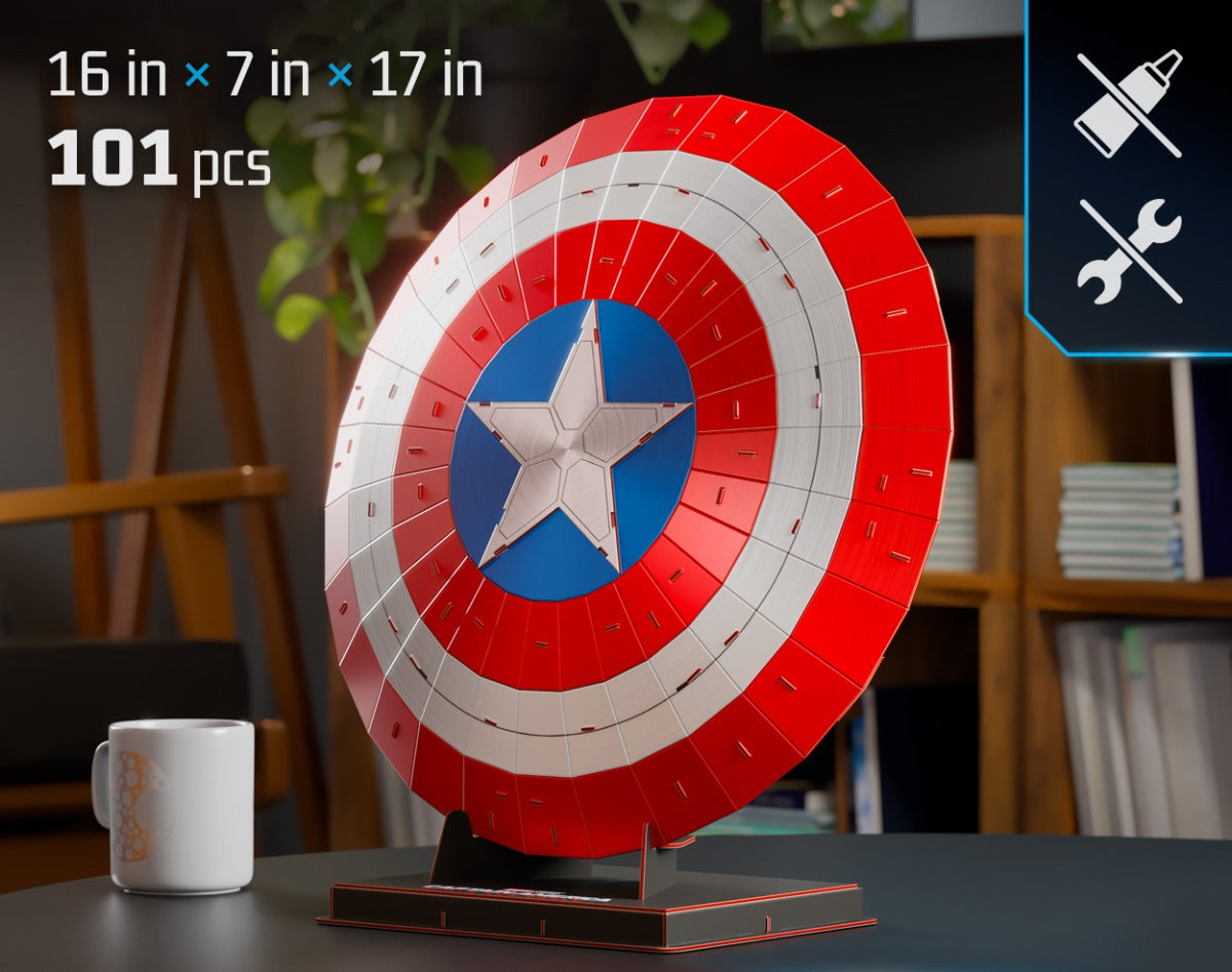 Rompecabezas Del Escudo Capitán América 4d Puzzles