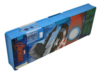 Lapicera Avengers Con Sacapuntas Estampado Azul Ruz