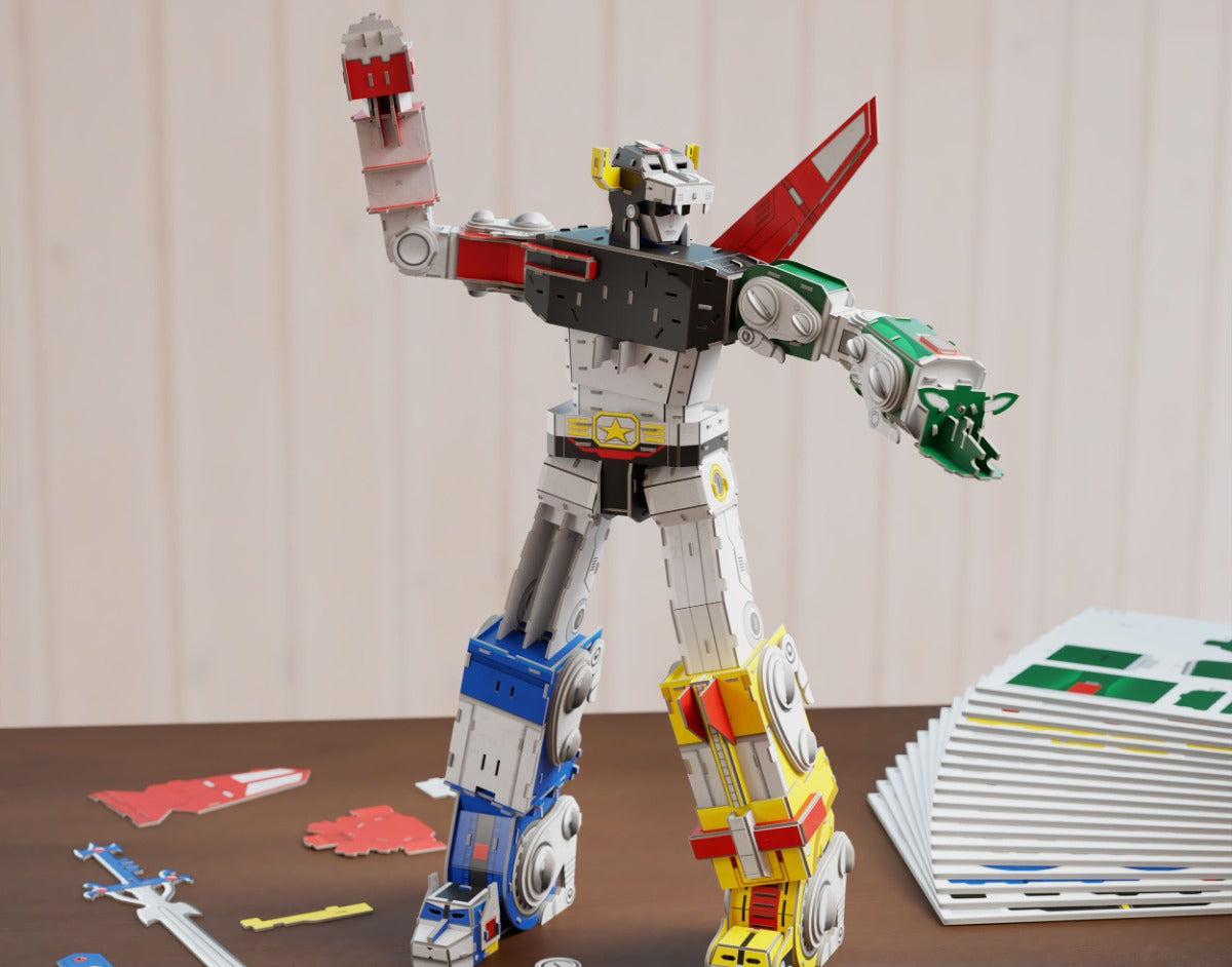 4D Build, kit de maqueta de rompecabezas en 3D de Voltron con luces LED, serie Innovation, 360 piezas, decoración de escritorio, rompecabezas en 3D para adultos y niños a partir de 12 años