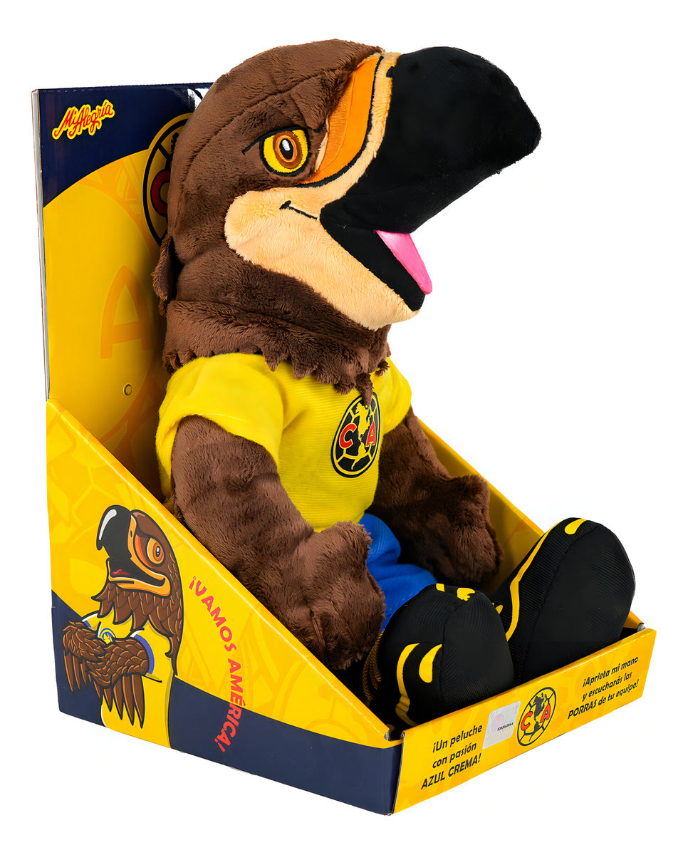 Peluche Mi Alegría Águila América Amarillo con Sonidos 32 cm