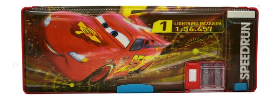Lapicera Cars Speedrun Con Sacapuntas Estampado Roja Ruz Color Rojo