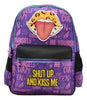 Mochila Platica Polinesia Shut Up And Kiss Me Estampado Violeta Primaria 0056 Atm