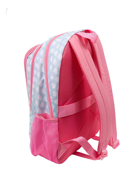 Mochila Escolar De 3 Compartimentos De Nancy Color Azul claro