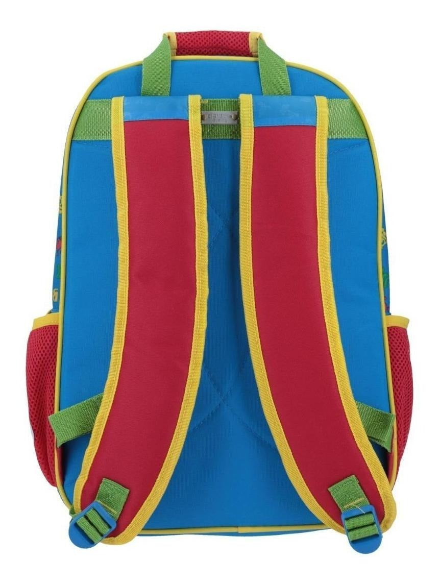 Mochila Chenson Mario Bros Mb64544-r Reforzada Dolay. Color Rojo Diseño de la tela Rayado