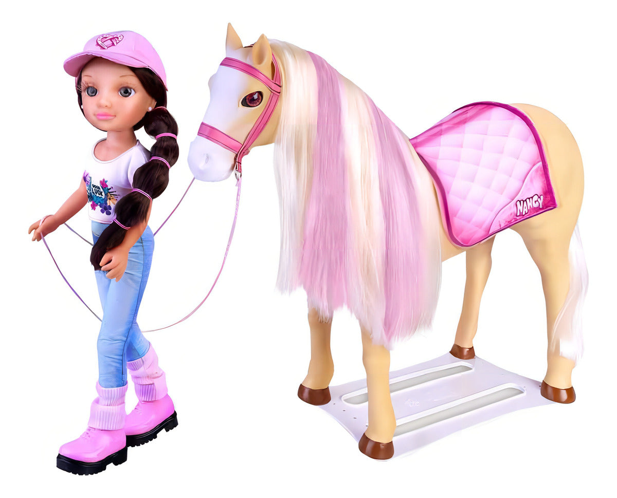 Nancy Un Dia Con Su Caballo Con Accesorios 42cm Famosa