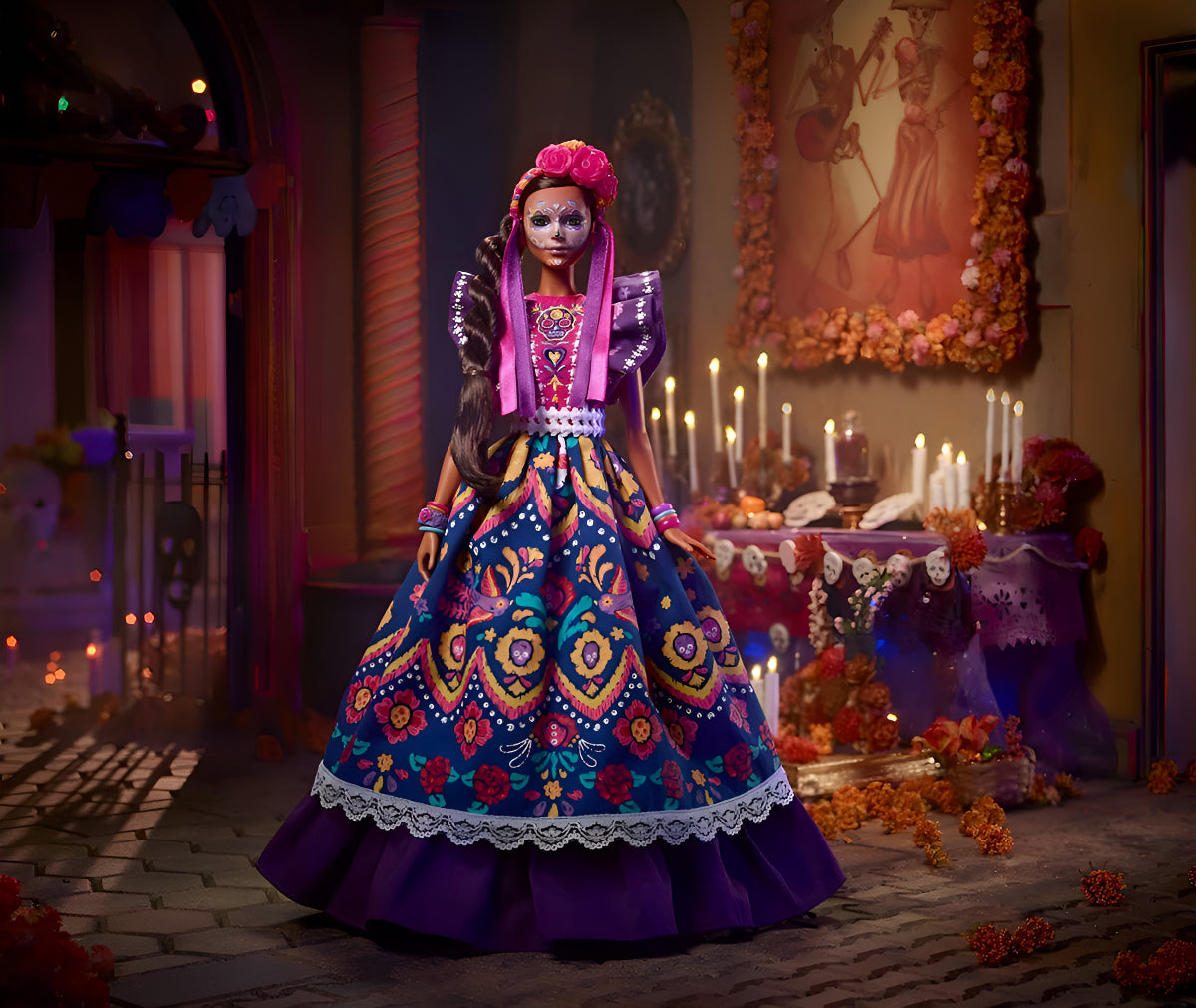 Mattel Muñeca Barbie Dia De Muertos 2022 Vestido Tradicional