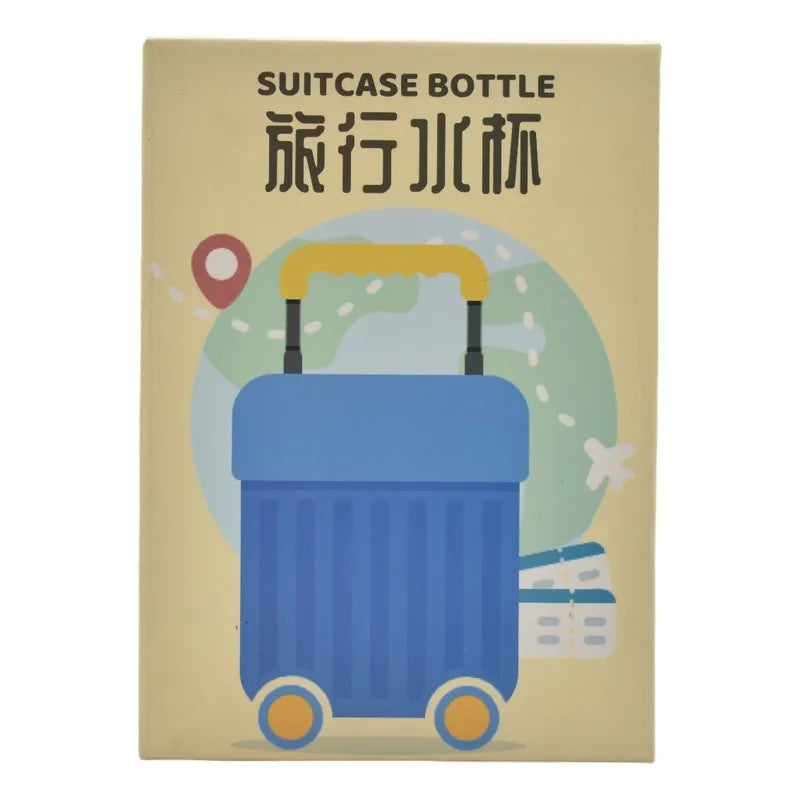 Botella En Forma De Maleta Con Pajilla 450ml Sm23cou290