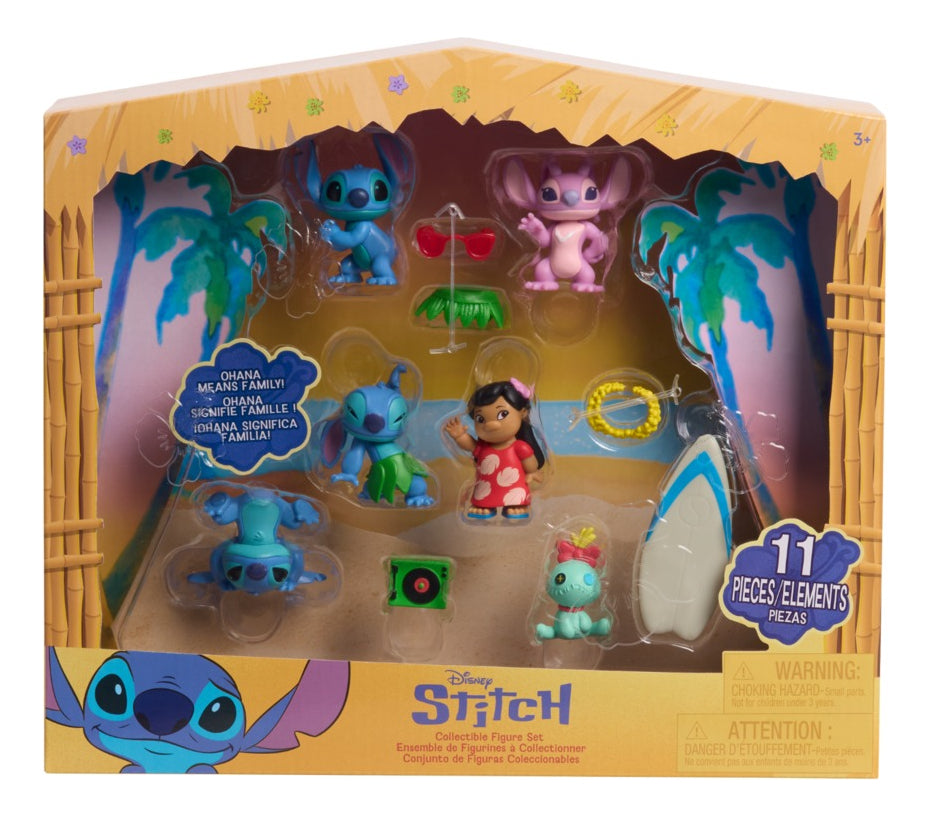 Set De Figuras Coleccionables Stitch 11 Piezas