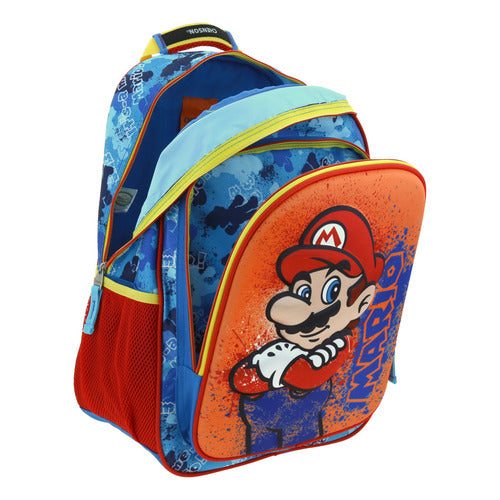 Mochila Escolar Grande Chenson Mario Mb64600-9 Splash