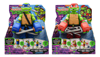 Tortugas Ninja Rueda Y Golpea Pack 2 Figuras 31cm Playmates