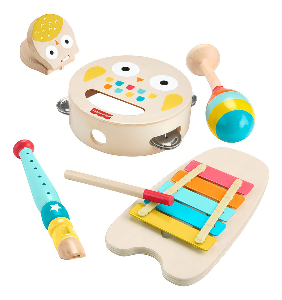 Juego De Intrumentos Musicales De Madera Fisher Price Hxyt90