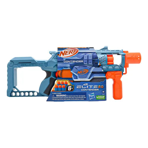 Nerf Elite 2.0 Contender 6 Dardos Pack 3 Piezas Hasbro Azul