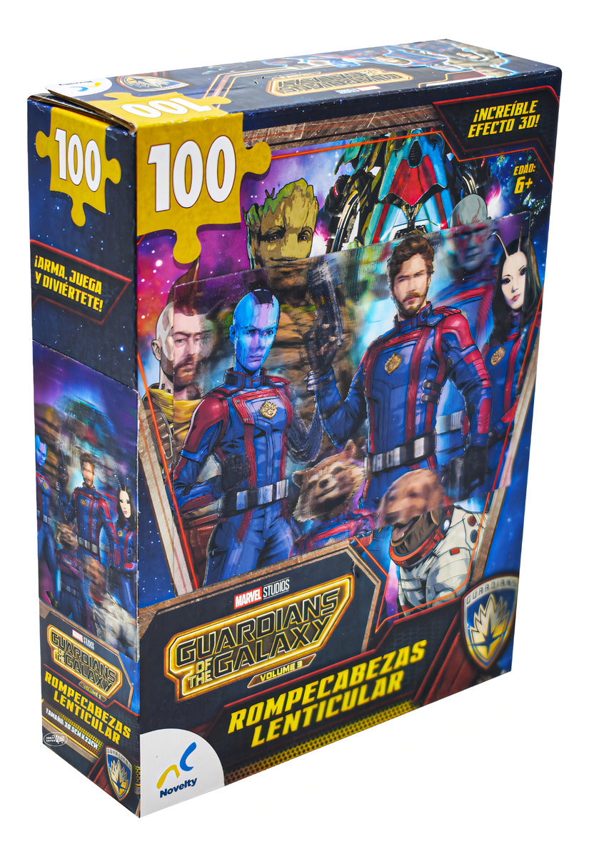 Guardianes De La Galaxia Vol 3 Rompecabezas 100pz 3d Novelty