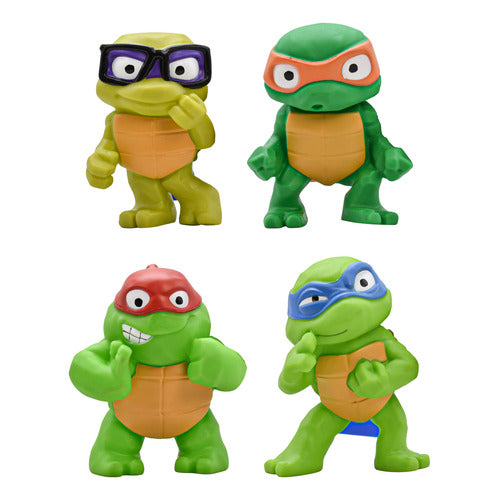 Tortugas Ninja Tootin Tots Pack 4 Figuras Ruidosas Playmates