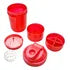 Vaso Plastico Con Dos Compartimentos Rojo 400ml Sm22hat161