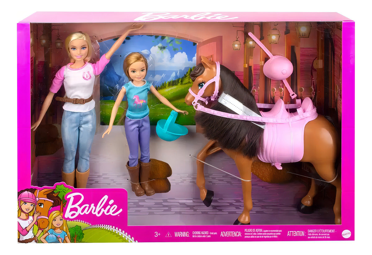Barbie Set De Juego Diversión Con Caballos