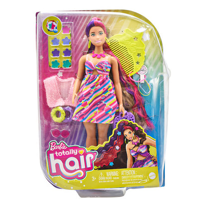 Barbie Totally Hair Vestido De Flores Muñeca 29cm Mattel Cd