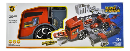 Trailer Super Almacenamiento 35 Cm 2 En 1 Rojo Personaje Super Storage