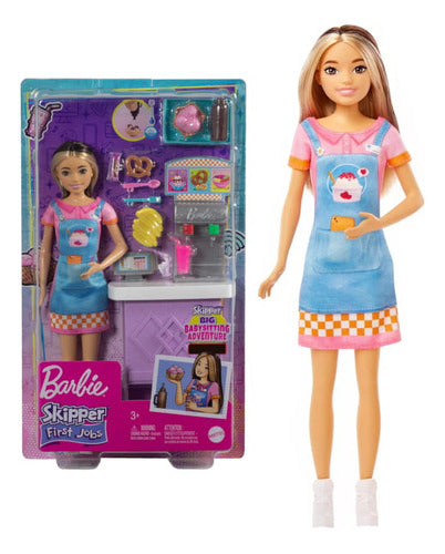 Muñeca Barbie Skipper First Job Barra De Snacks Mattel
