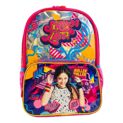 Mochila Soy Luna Super Like Metalica Rosa Original Atm