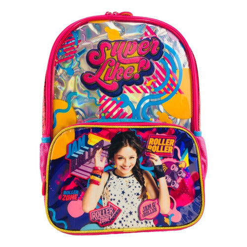 Mochila Soy Luna Super Like Metalica Rosa Original Atm