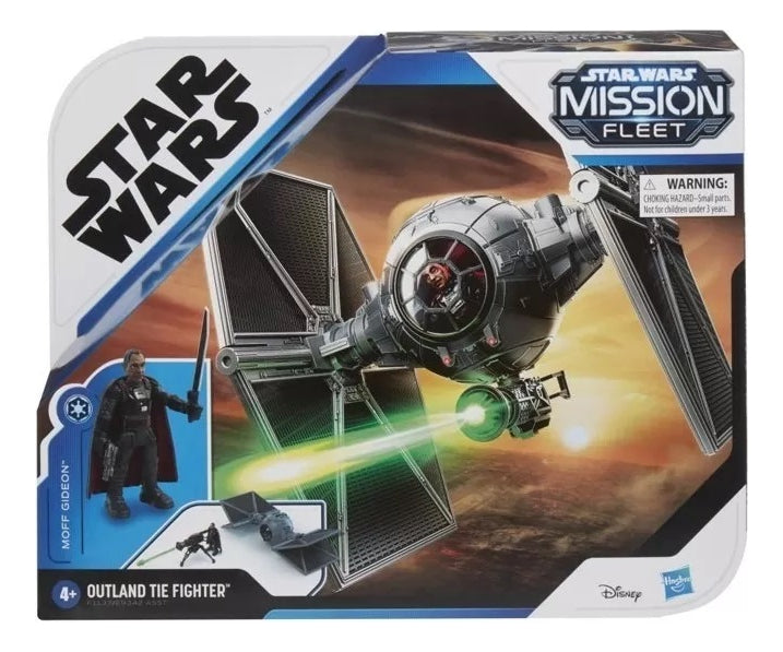 Hasbro Force Link Star Wars Mission Fleet Moff Gideon Outland Tie Fighter Set Figura y Vehículo