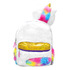 Mochila Escolar Unicornio Peluche Blanca 14L Lluvia Niña