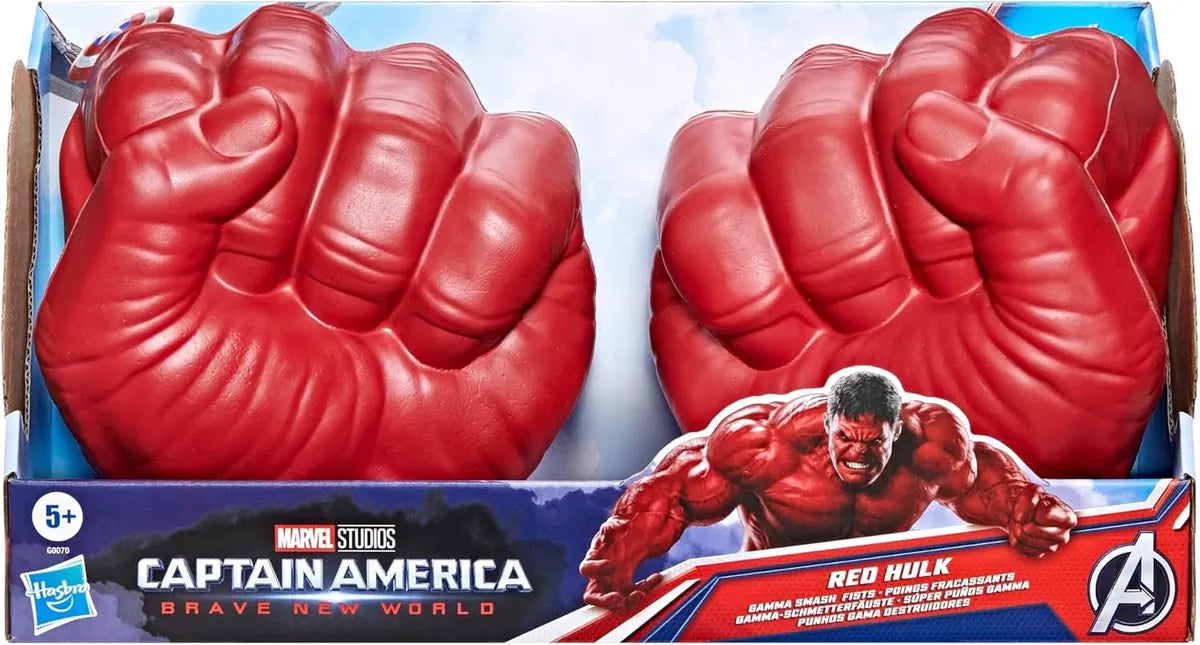 Marvel Pack Red Hulk Titan Hero Y Super Puños Gamma Hasbro