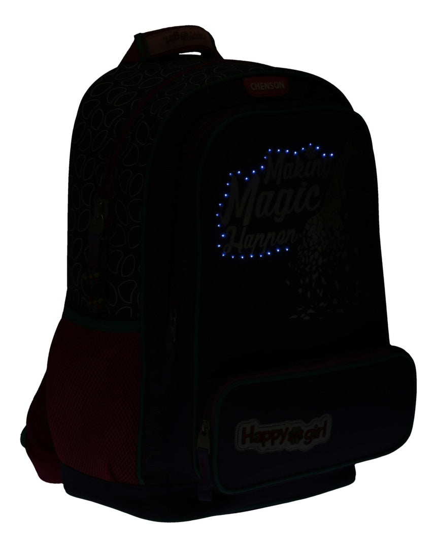 Mochila Escolar Para Niña Primaria Chenson Jirafa Magic Color Azul
