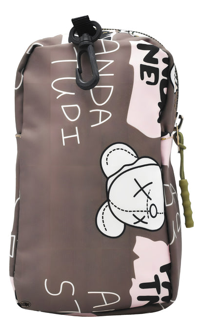 Mochila Escolar Lluvia Panda Estampada 15L Bolsillos Marrón Laptop