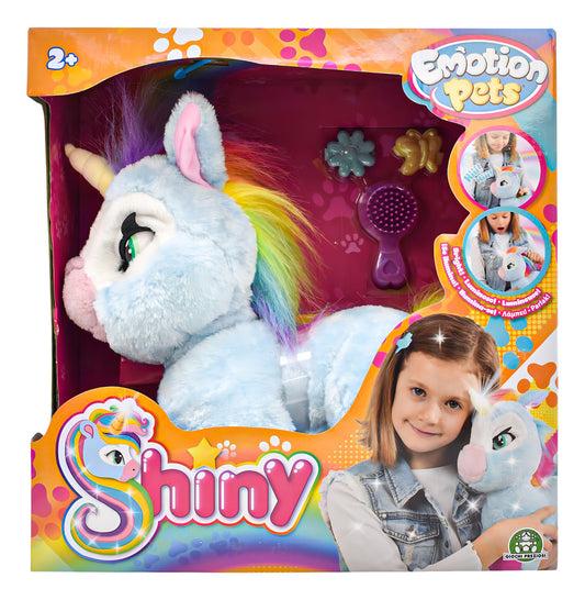 Emotion Pets Shiny Unicornio Luz Y Sonido Giochi Preziosi Color Azul Claro