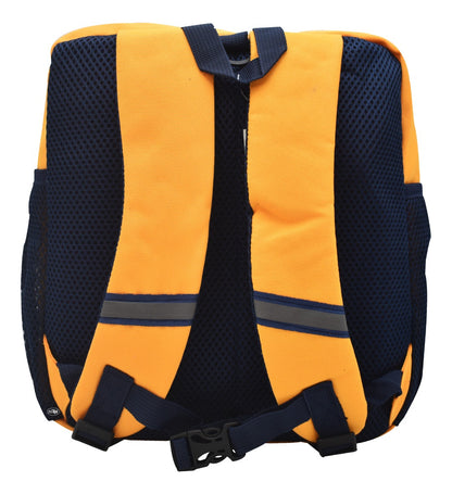 Mochila Lluvia Robot Naranja Mini Backpack Azul Estampado 8L Para Niños