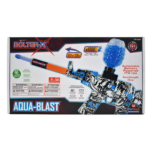 Bolter-x Aqua Blast Lanzador De Hidrogel Motorizado Niu Toys Azul