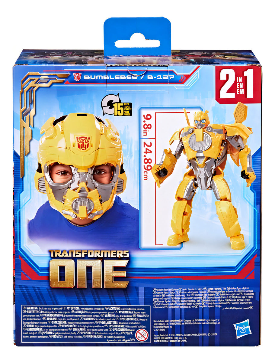 Figura De Acción y Máscara Transformers One Bumblebee B-127 +6 años