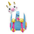 Mochila Escolar Unicornio Peluche Blanca 14L Lluvia Niña