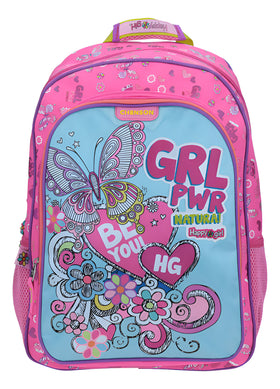 Chenson Happy Girl Awata Large Pink Backpack for Girls, Primary School, Fits Tablets Up to 10 inches. Pink Butterfly